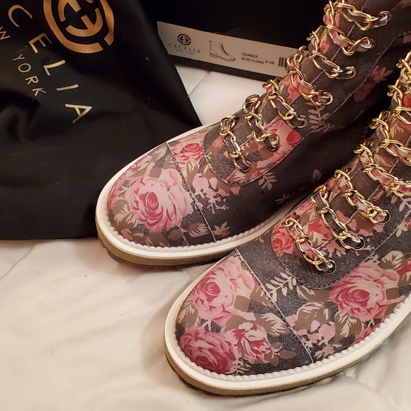 Anthropologie Cecelia New York Chance Hiking Boots - floral - Picture 8 of 16